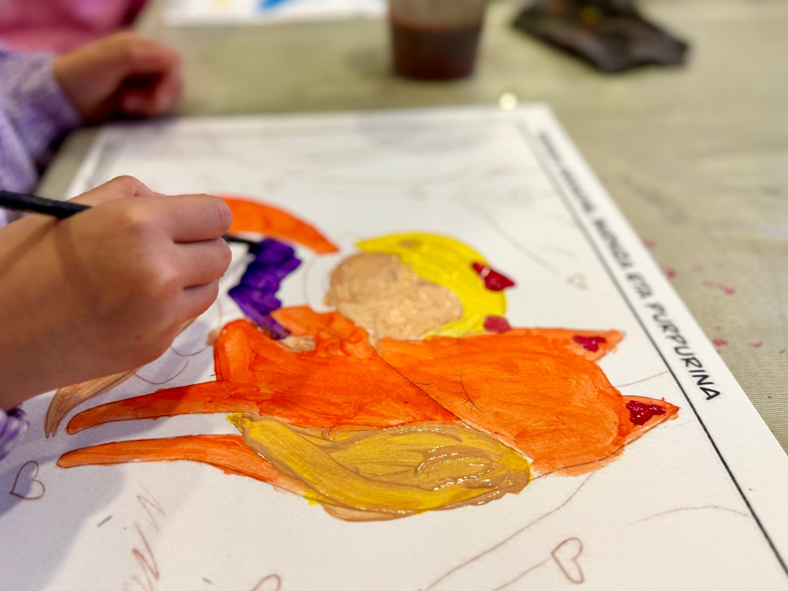 Taller de pintura para niños en Etxebarri.